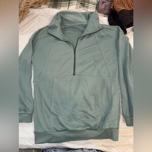 Men's Half-Zip Pullover Sweater - Sage Green